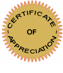 certificate of Appreciation